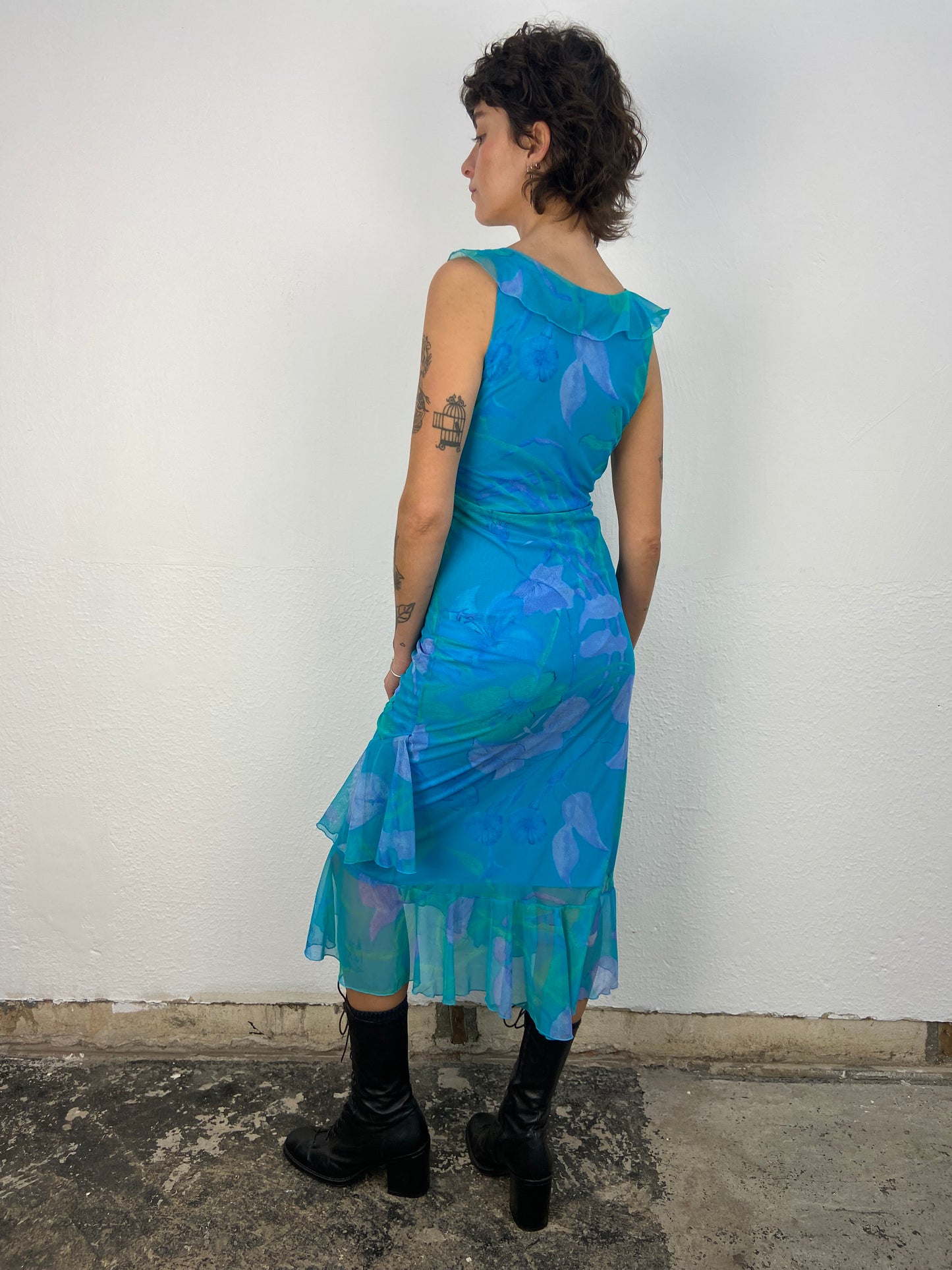 Vestido azul justo vtg