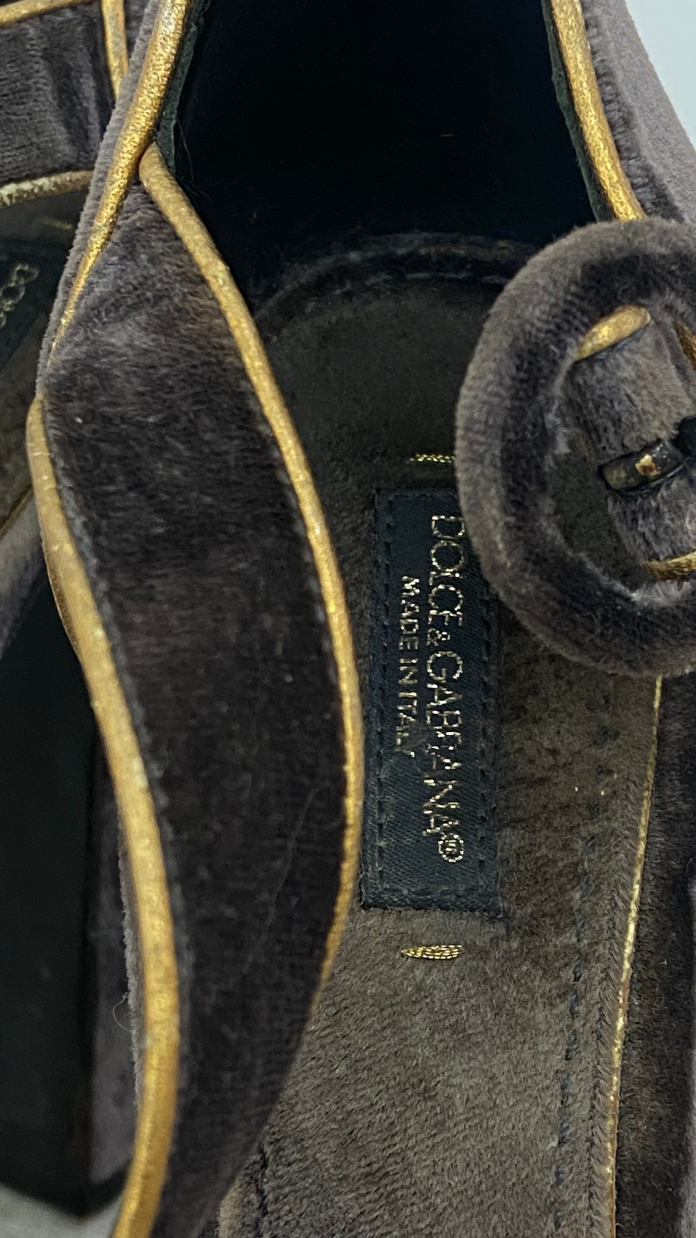 Sandália Dolce&Gabbana veludo 36