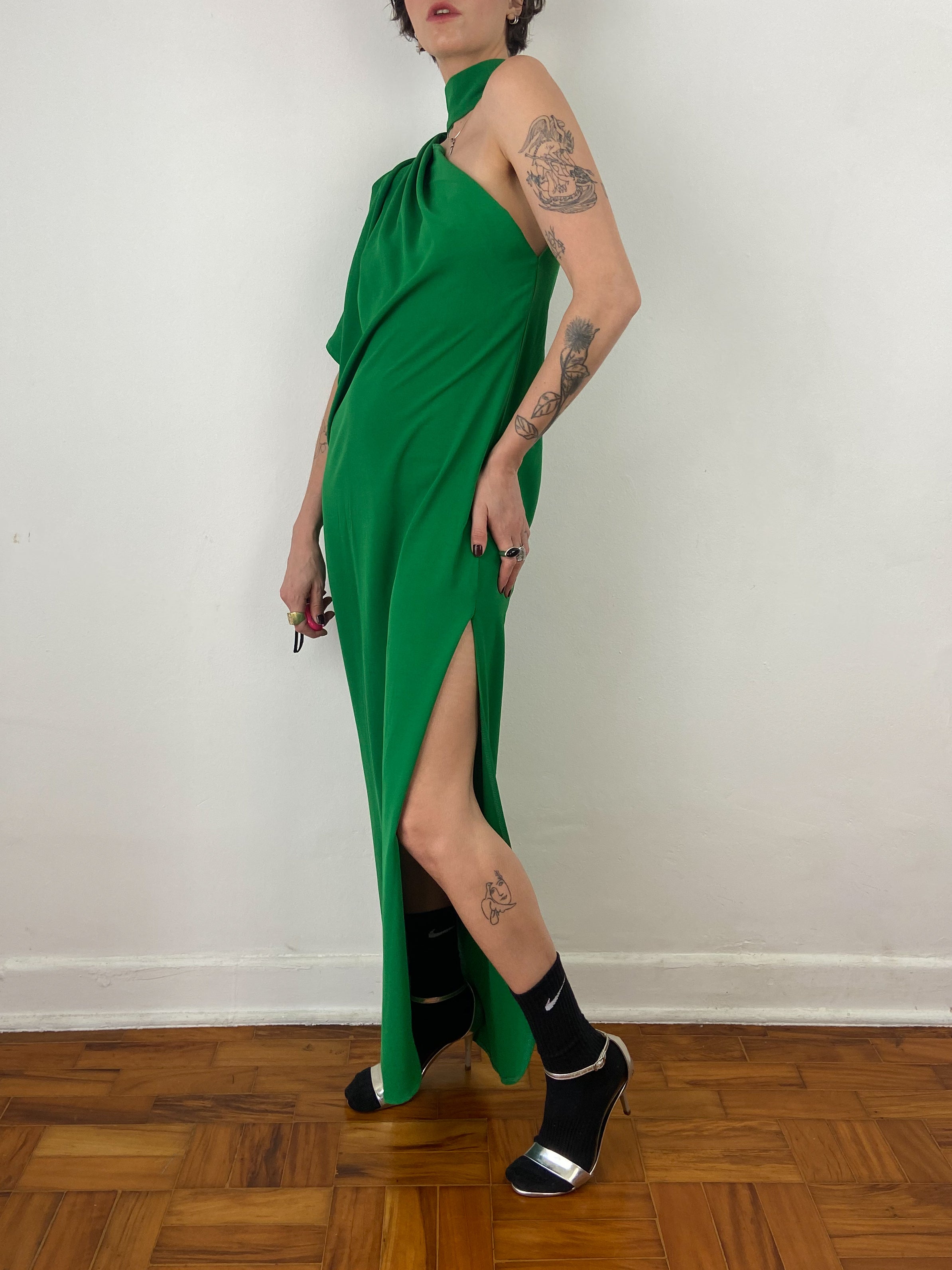 Vestido longo verde