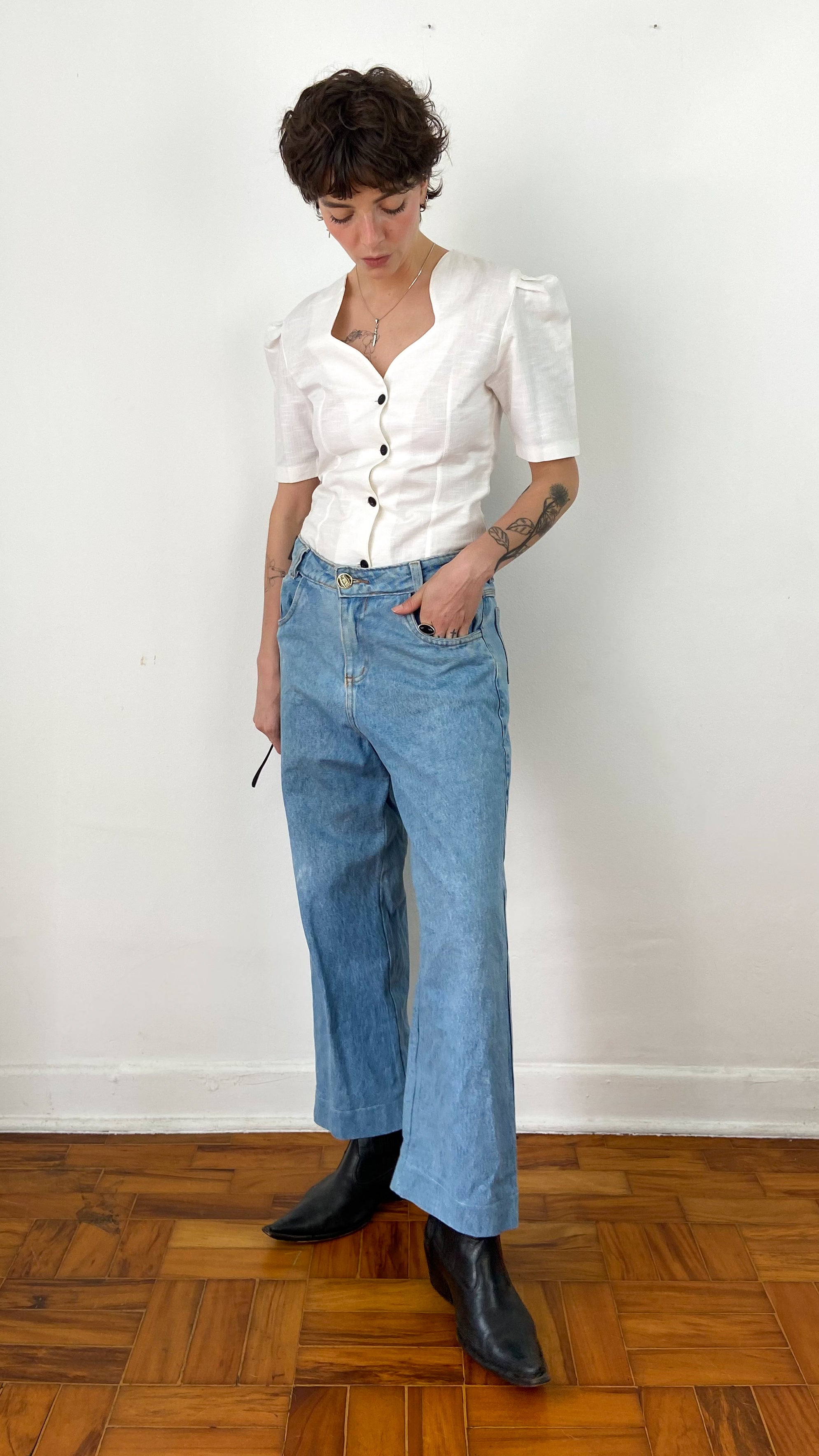 calça jeans vintage baggy